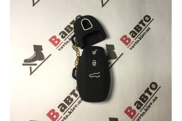 Чехол силиконовый ключа для Porsche 911, Boxster, Cayenne, Panamera, Macan (3 кнопки, Smart Remote)